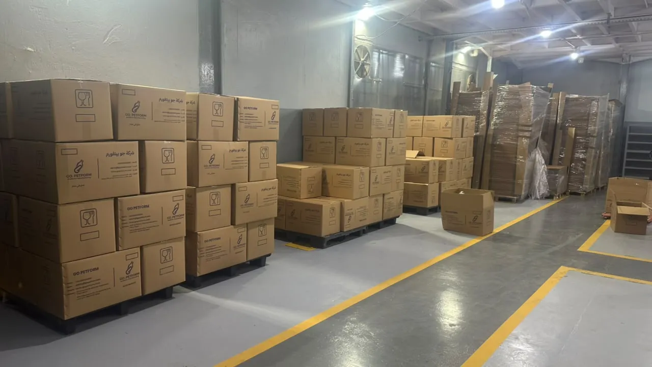 GO PETFORM packaged preforms palletized and ready for export